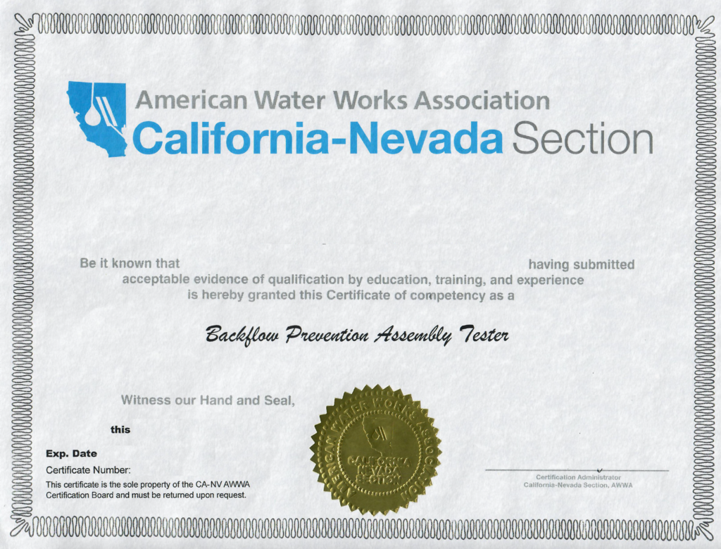 Why AWWA Backflow Certification Is Becoming the Preferred Credential in California